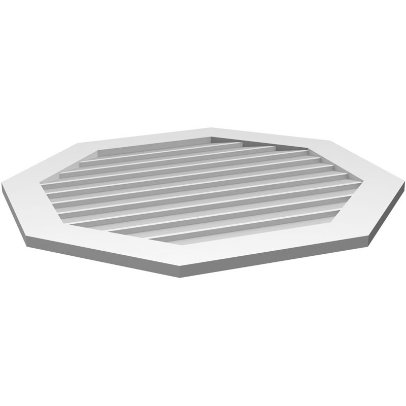 Évent horizontal gondole allongé en surface octogonal Signature, H 34 po x l 36 po x P 1 po
