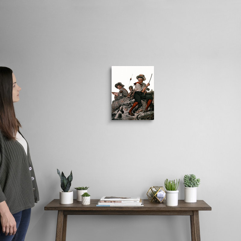 Art mural sur toile Norman Rockwell, H 14 po x l 11 po x P 1,25 po, Toile tendue