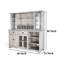 Console Zeka, huche, bar avec tablettes en verre, support à vin, gris