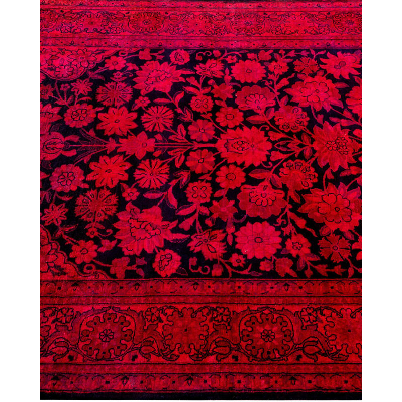 Tapis unique noué à la main Weirsky - rose Weirsky