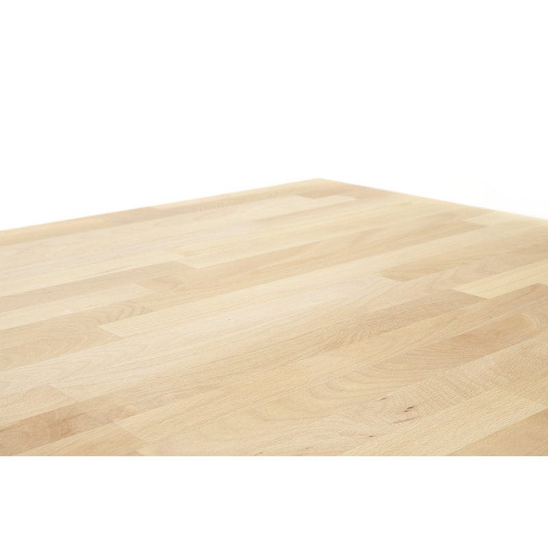 Sammie Beech Solid Wood Dining Table, Natural