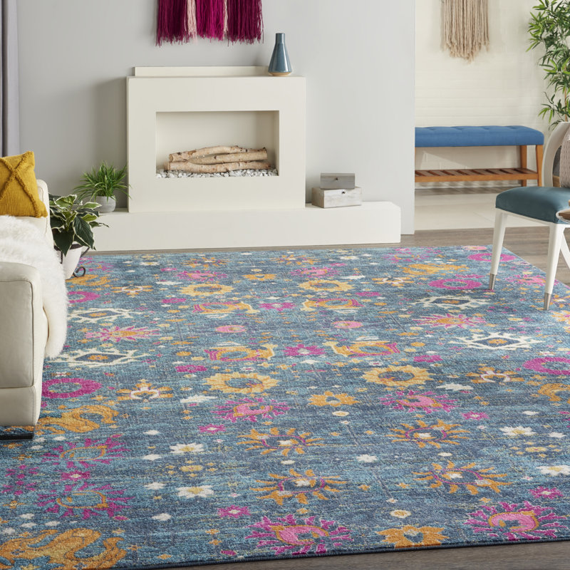 Floral Indoor Rug, Rectangle 12' x 18'