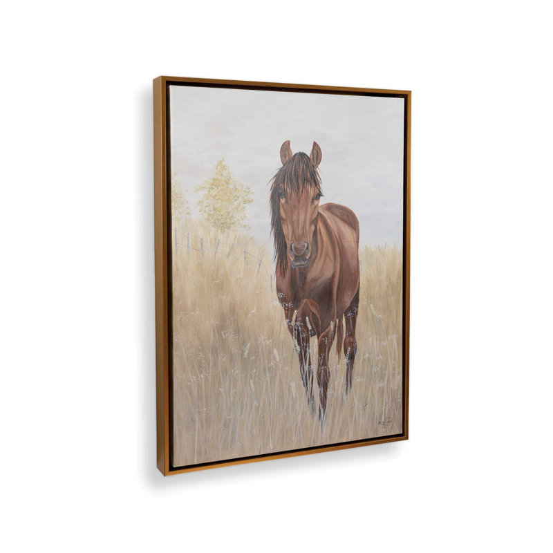 «Down in the Meadow» par Diane Fifer, reproduction d'art, Toile avec cadre, L 36 x H 48, Doré