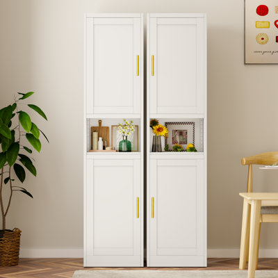 Armoire de rangement autoportante en acier avec 2 portes et tablettes pour le salon de la cuisine
