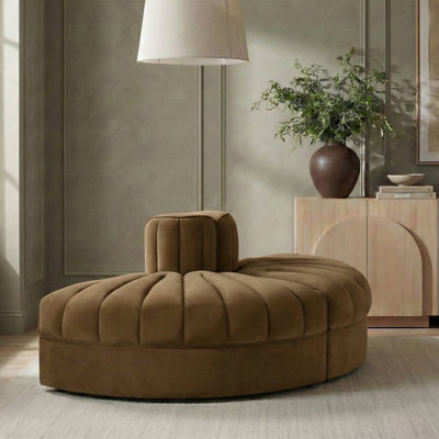 Rummi Velvet Performance Fabric Upholstered 2Pc. Modular Loveseat