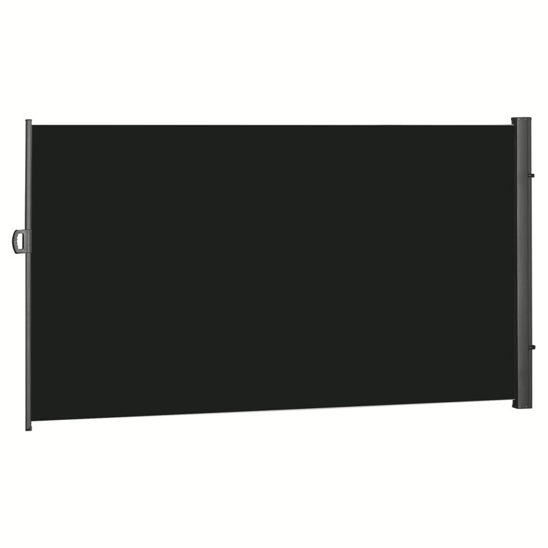 Outsunny 118 " W x 1 " D Polyester Cover Retractable Freestanding Awning, 118'' W x 78.75'' H x 1'' D