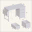Bureau avec prise de courant, 3 tiroirs, poche latérale, bureau d'étude facile à assembler, cadre stable et réversible pour bureau à domicile, bureau d'ordinateur d'entreprise, table de jeu, coiffeuse