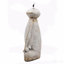 Figurine de grenouille blanche 11,4x8,3x24,8 "avec bras et yeux dorés