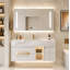 Meuble-lavabo mural blanc mat 30 po Sienna