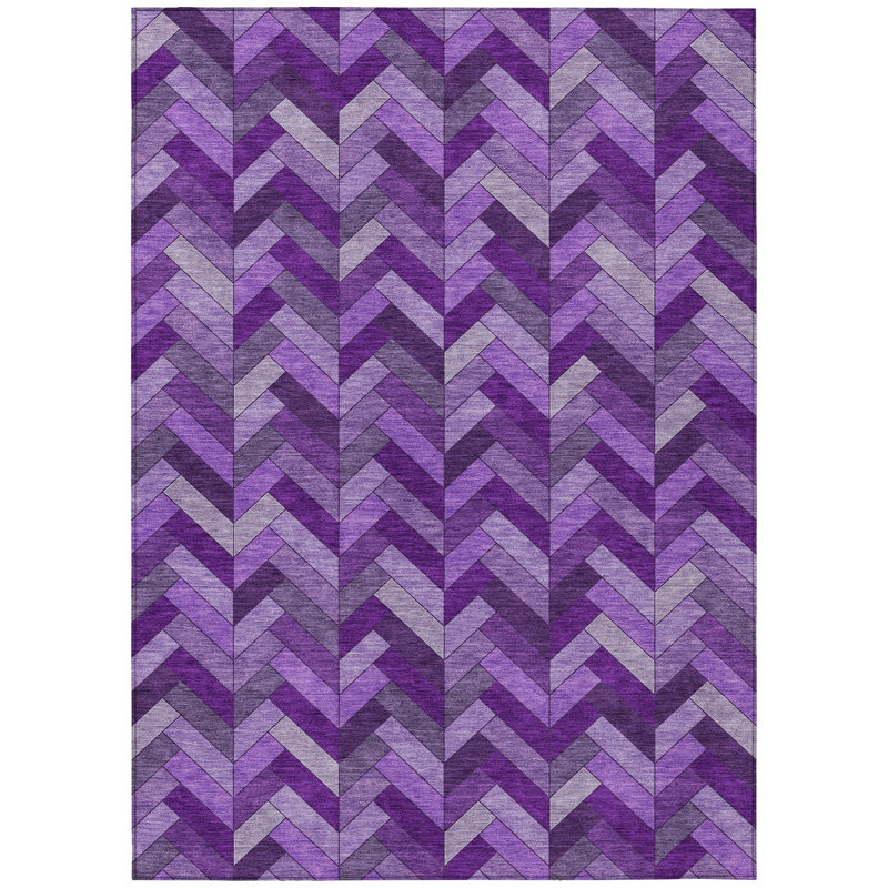 Machine Washable Indoor/Outdoor Matteson ACN2296 Geometric Rug, Rectangle 2'6" x 3'10"