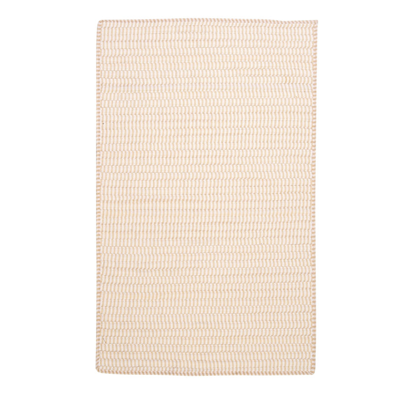 Tapis blanc tressé à la main Mcclain, Rectangle 8 pi x 11 pi