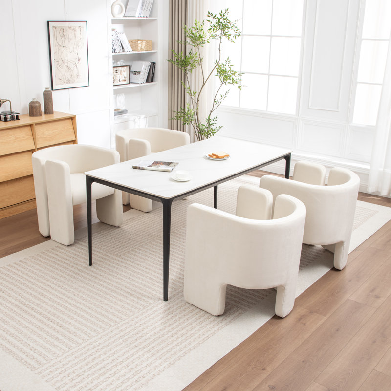 Chaises de salle à manger Modern, 4, Beige