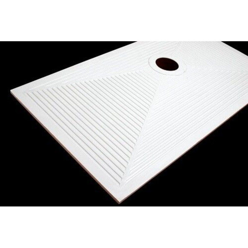 Slifer Stone Wet Floor Shower Tray Former Inc Tiled Shower Waste, 2.2cm H x 95cm W x 95cm D