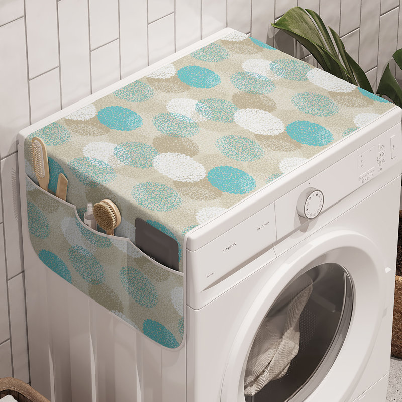 Paquet de 2 boîtes de rangement East Brown Home Abstract pour machine à laver 47 po x 18,5 po brun clair et bleu ciel