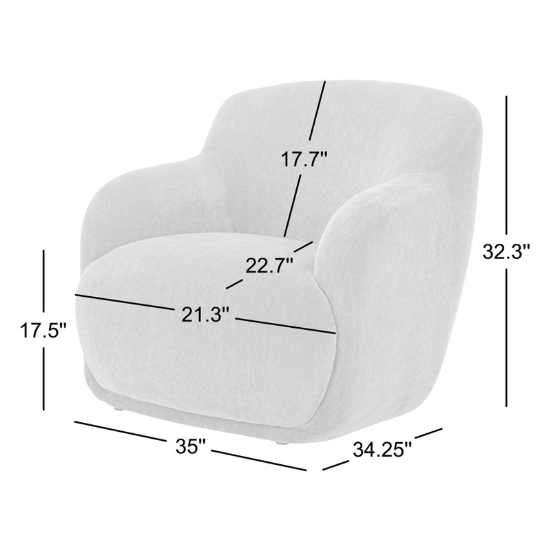 Laci Lounge Chair, Slate Blue Chenille