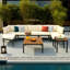 Ensemble de conversation modulaire avec coussins et ensembles de conversation pour la cour et le jardin-312263326