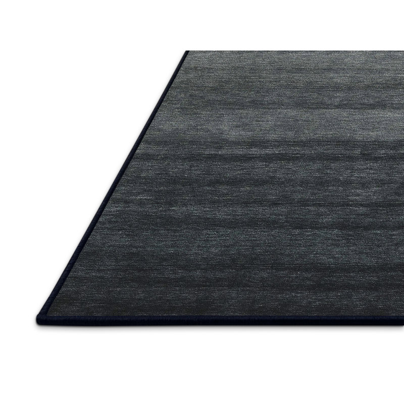 Tapis contemporain gris foncé, Rectangle 5 pi x 7 pi