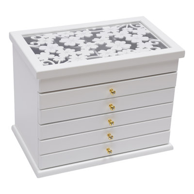 Wood Jewelry Box + Drawers