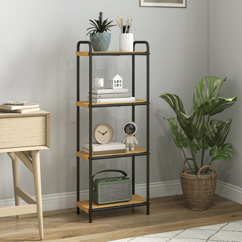 Bamboo, Steel Bathroom Shelves