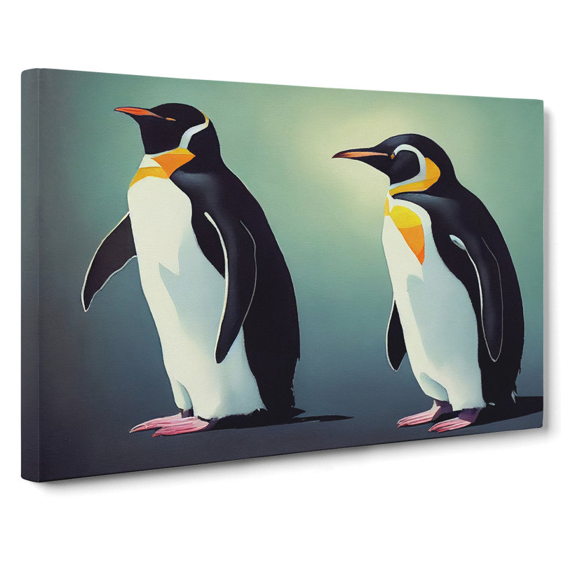 Friendly Penguins - Wrapped Canvas, 35cm H x 50cm W x 3cm D