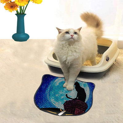 Durable Cat Litter Mat, 15.7 x 19.7 inches | 50% PVC / 50% Polyester, Machine Washable & Vacuum Friendly | Perfect for Easy Cleanup, Non-Slip Design to Keep Your Home Clean & Fresh, Ideal for Pet Owners