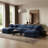 Itala Velvet U-Shaped Sectional Reversible-94482501