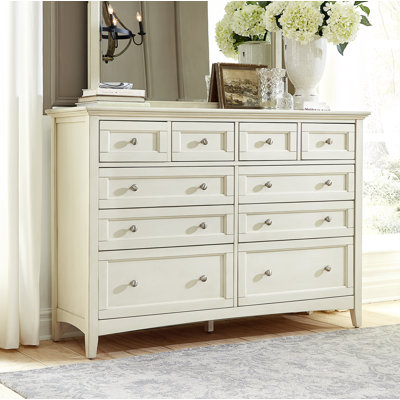 Melusina 10-drawer 60-inch Solid Wood Double Dresser