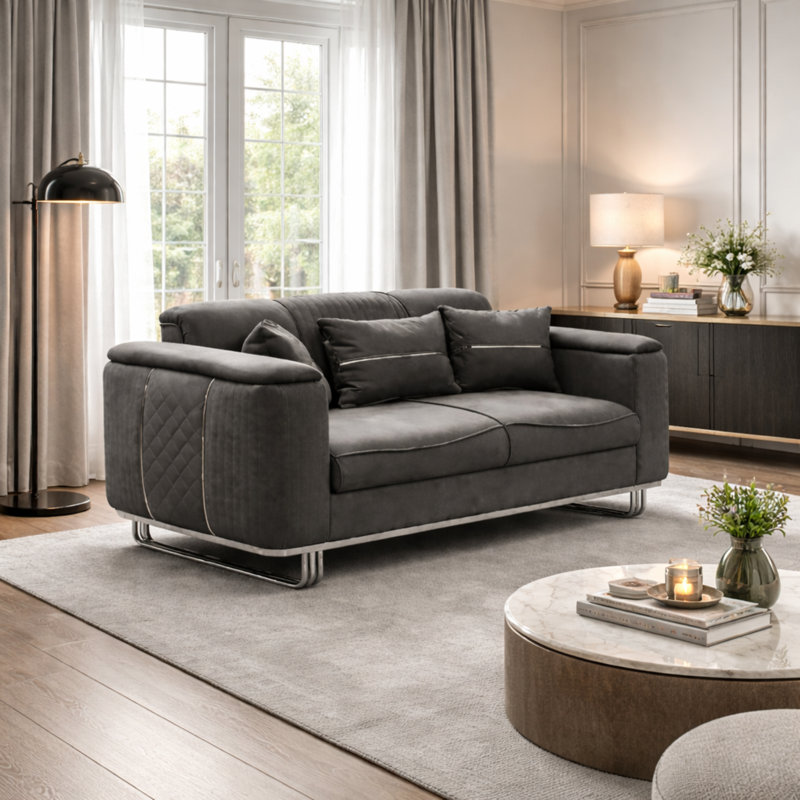 5 Seater Velvet Sofa