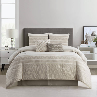 Cleluya 6 Piece Geometric Comforter Set