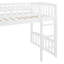 Lit mezzanine simple avec glissoire et échelle | Cadre pour enfants en bois massif-326747003