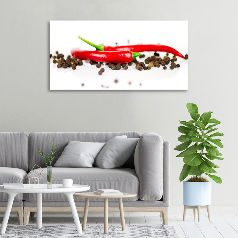 Chilli And Pepper - Print, Canvas, 50cm H x 100cm W x 2cm D