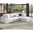 Wynnie Modular Sectional Sofa, 114inch Down Filled Sofa, 4 Seats L Shaped Couch With Chaise, Ottoman-1424541746