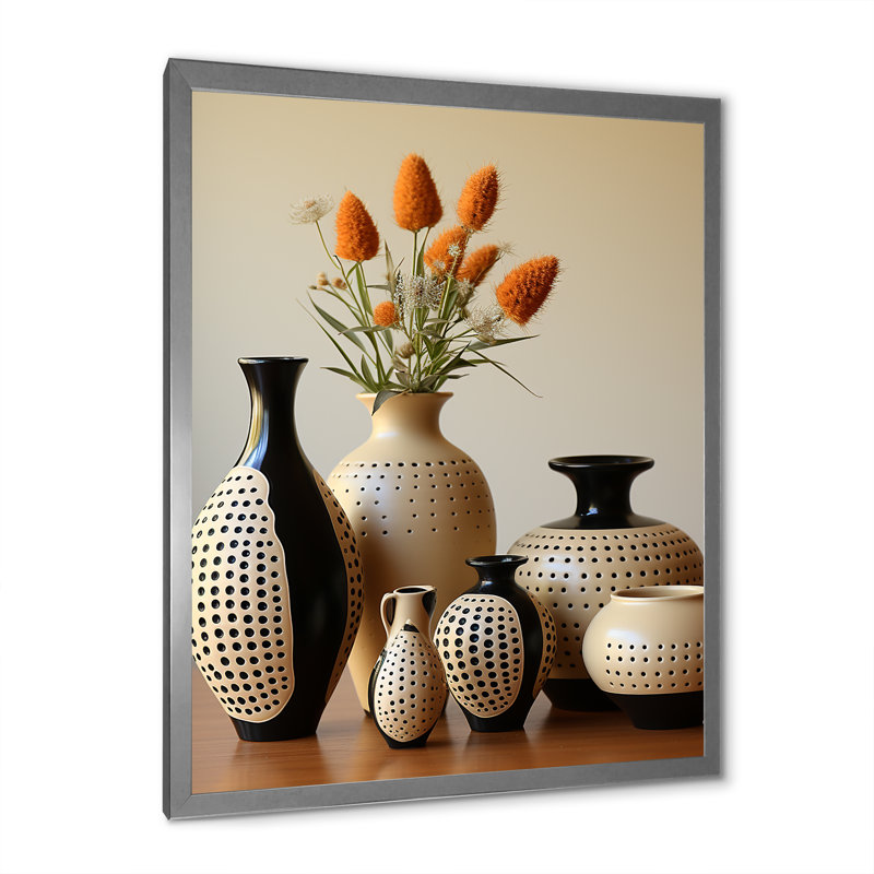 Idrak Native Art Pottery Serenity III - reproduction, Cadre photo argenté, H 32 po x l 24 po x P 1 po