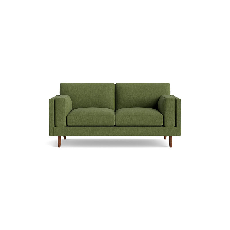 Skinny Fat Loveseat (70"), Performance Weave - Basil
