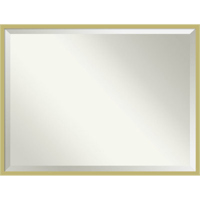 Incline Beveled Wood Framed Wall Mirror
