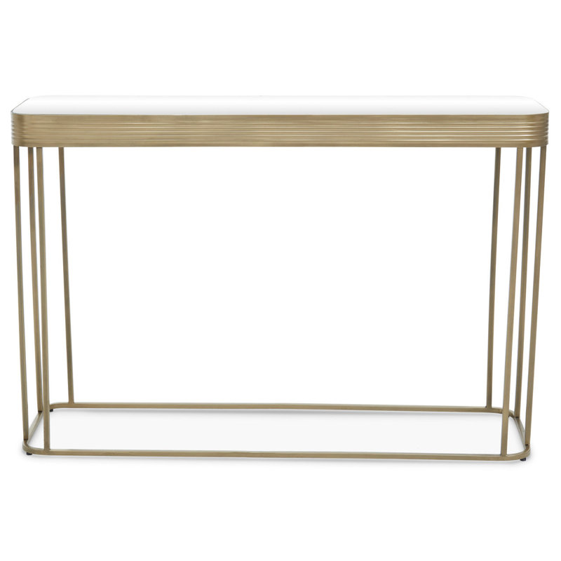 Bezno 116cm Glass Top Console Table