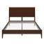 Lit plateforme Mid-Century moderne en bambou massif avec support sans grincement et facile à assembler-129422266