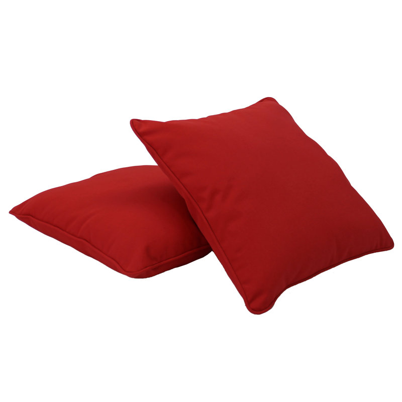 Element Synthetic Throw Square Indoor/Outdoor Pillow Cover & Insert, Red, 24" x 24"