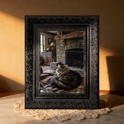 11" x 14" Black 1PC Ornate Picture Frame for Bedroom Decor