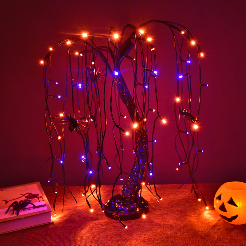 24" Halloween Willow LED Bonsai Tree