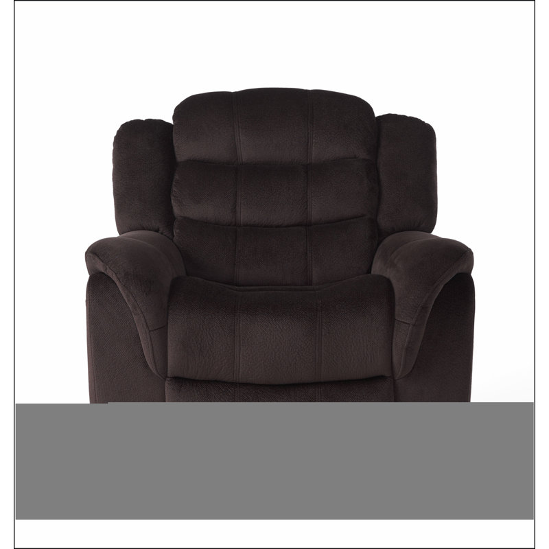 Design classique, tissu moelleux brun, fauteuil inclinable oscillant