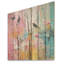 Oiseau sur palette rose et bleue - Oiseau sur bois-1369966145