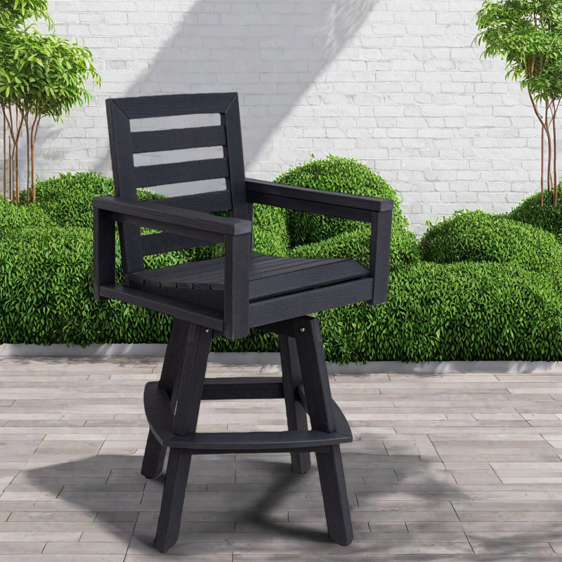 Tabourets de bar pivotants durables, Hdpe carbone, conception moderne pour la piscine