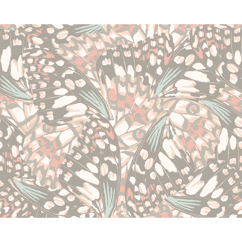 Murale ailes de papillon, Beige