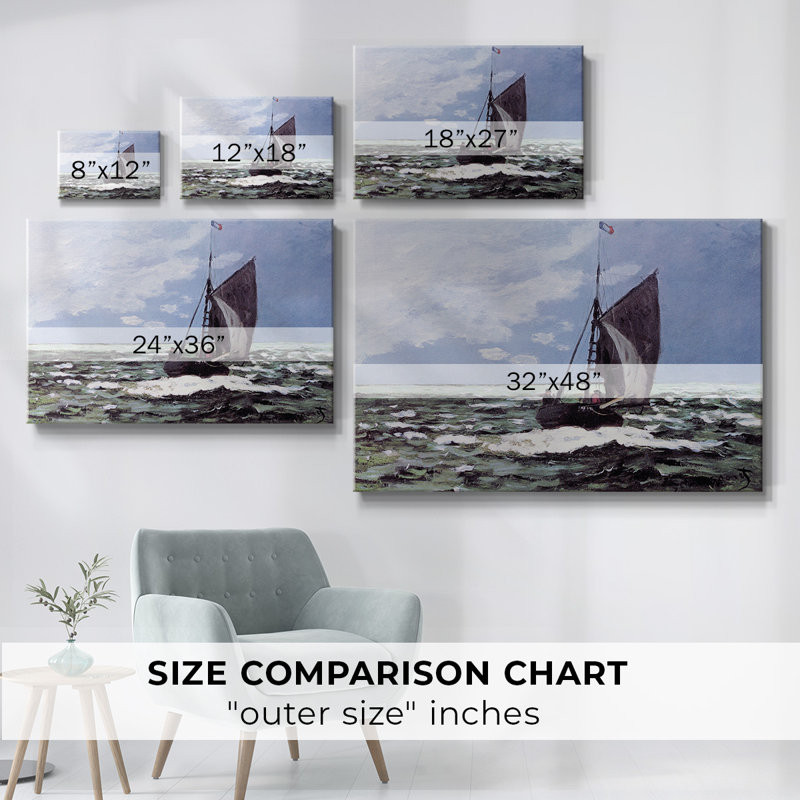 Monet - Toile tendue avec châssis, H 12 po x l 18 po