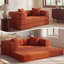 Convertible Sleeper Sofa With Removable Armrests, Corduroy Fabric Sofa Couch, No Assembly Required For Living Room, Dorm, Studio-854940598-849271567