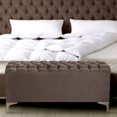 Upholstered Flip Top Storage Bench by George Oliver