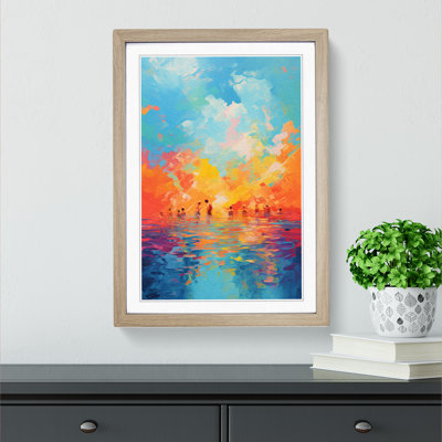 Swimming Colour Field No.2 - Framed Print