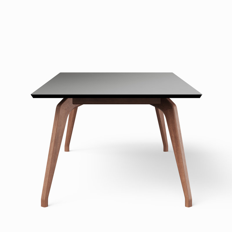 Modern Brazilian Glass Dining Table, 29.5" H x 86.5" L x 43.5" W, Black