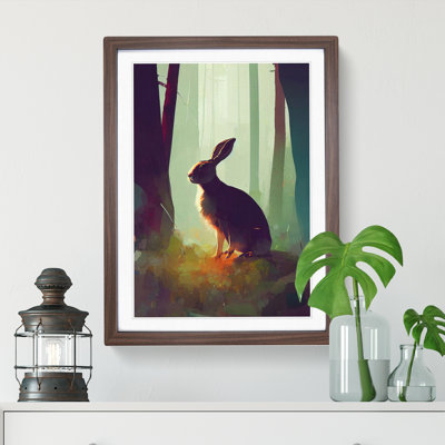 Hare In The Forest Framed Print